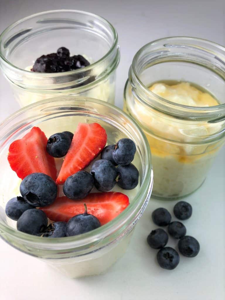 Rice Pudding Pots toppings for packed lunches