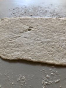 pizza dough no yeast rolled out
