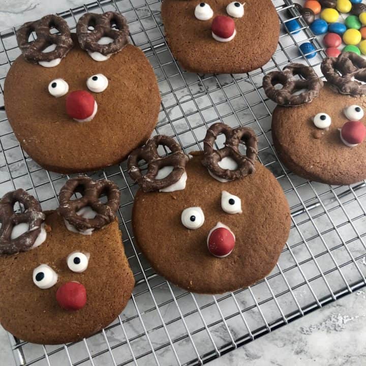 Christmas Reindeer Gingerbread Biscuits