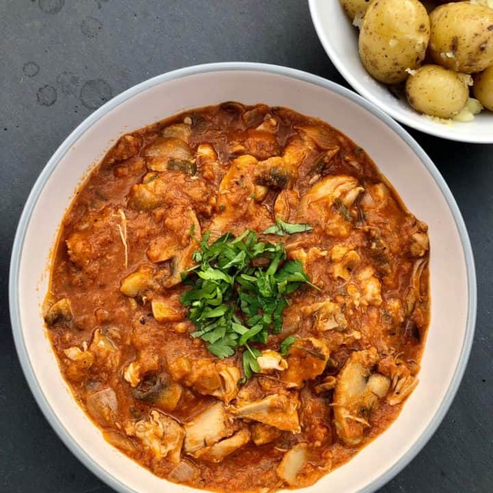 Chicken Chasseur with potatoes