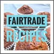 fairtrade recipes text over image muffins