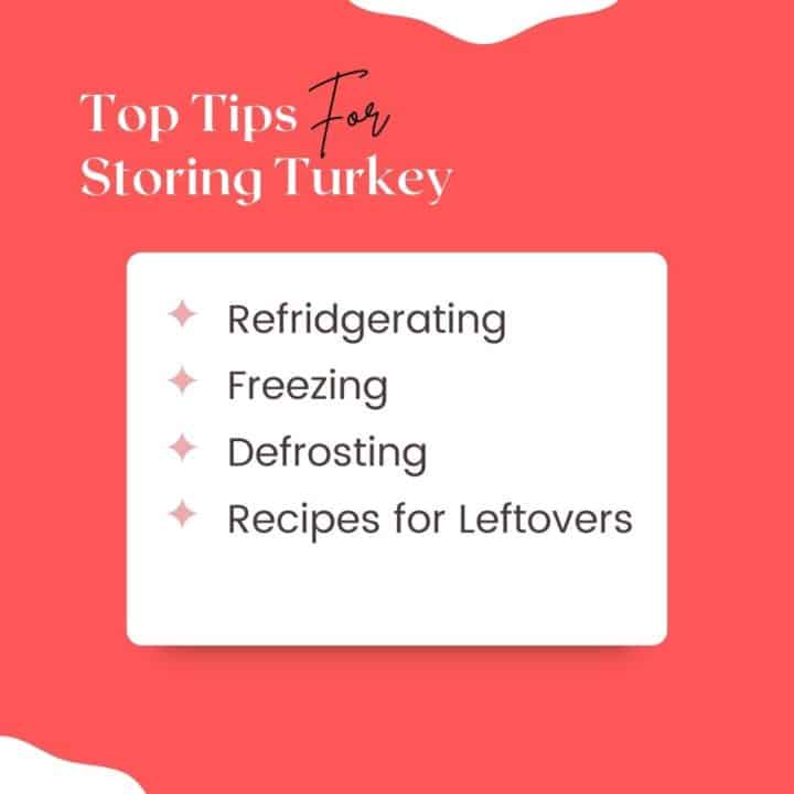 how to store turkey text refridgerating freezing defrosting recipes for leftovers