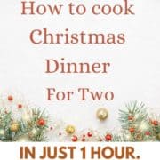 Christmas dinner for two in one hour pinterest image