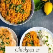 chickpea and lentil curry pinterest pin
